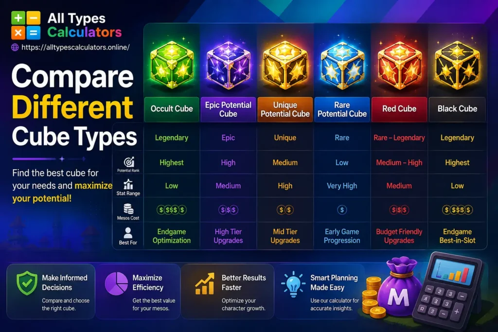 Compare Different Cube Types